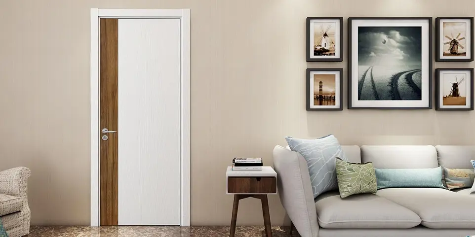 Bespoke Room Door in White and Wood OBD21-003