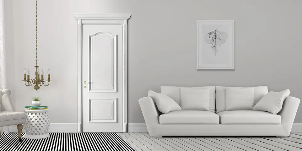 Raised Door in White Lacquer Finish OBD21-008