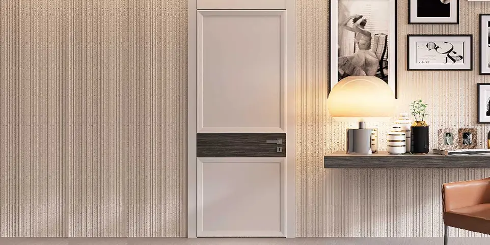 White Lacquer Wooden Flat Door YDJ007D