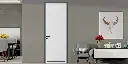Modern Minimalist White Geometric Wooden Door YDG060D