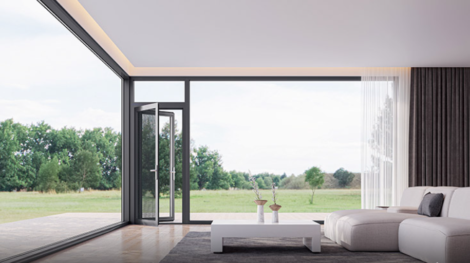 [EOD128] Aluminum Swing Glass Door with Fly Screen EOD128