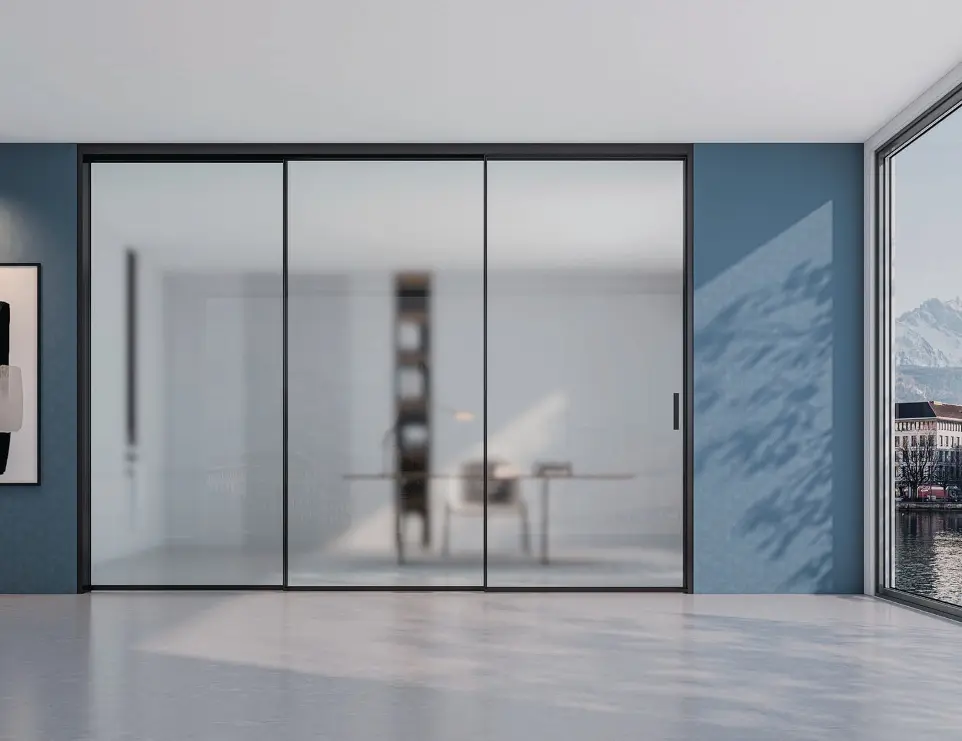 Black Frame 3 Door Sliding Glass Door YDP032G