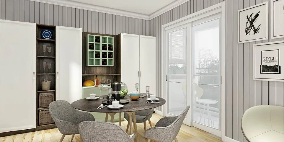 [YDM003Y] Modern White Sliding Glass Patio Door YDM003Y