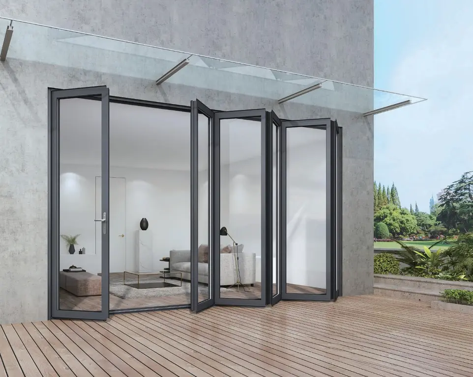 EFD88 Aluminum Folding Glass Door