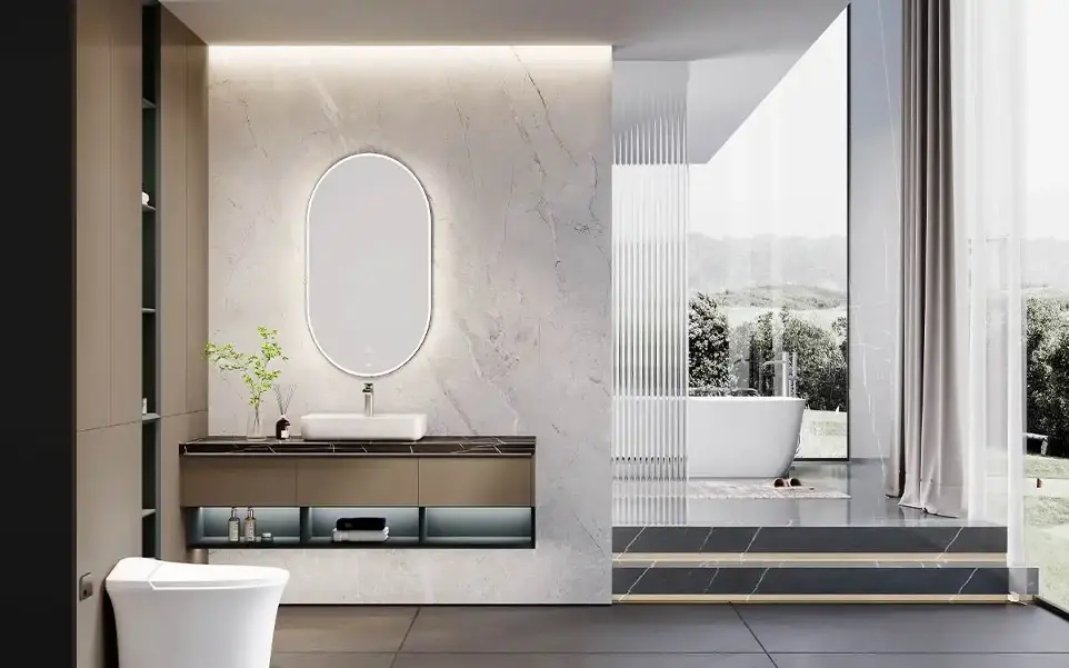 Modern Bathroom Vanity with Toilet Cabinets BLWY23004