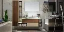 Bathroom Vanity Beige and Wood Grain OBV21-004